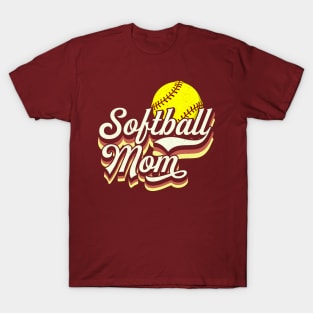 Softball Mom! Retro Sports Gift T-Shirt